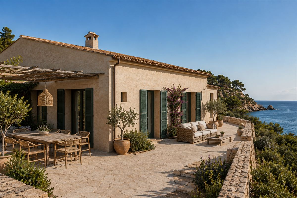 Facade of an independent hotel in Mallorca